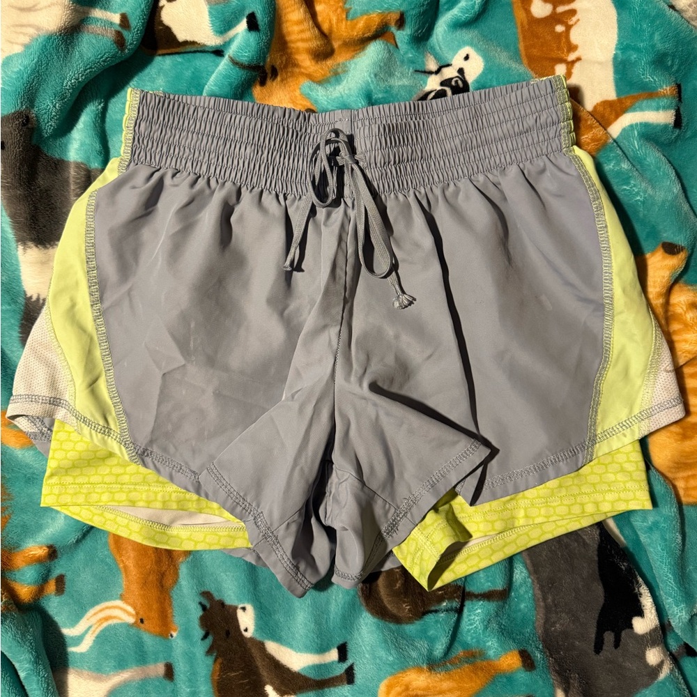 Champion Gray and Yellow Athletic Shorts